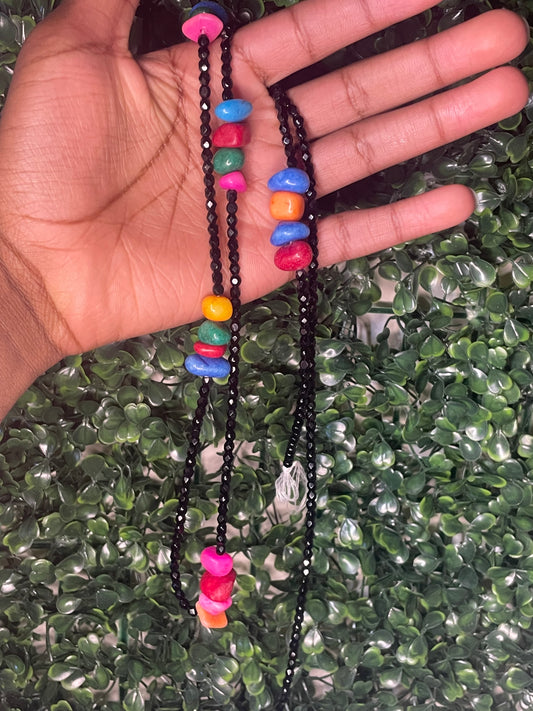 Black rainbow wasitbead