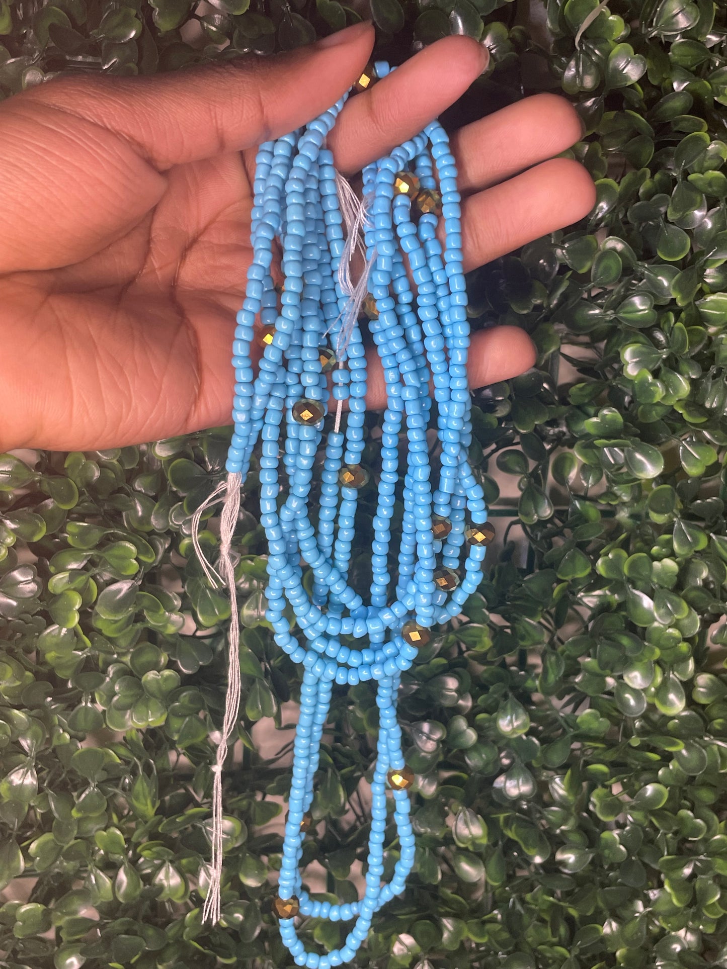 Blue sea Gold wasitbeads