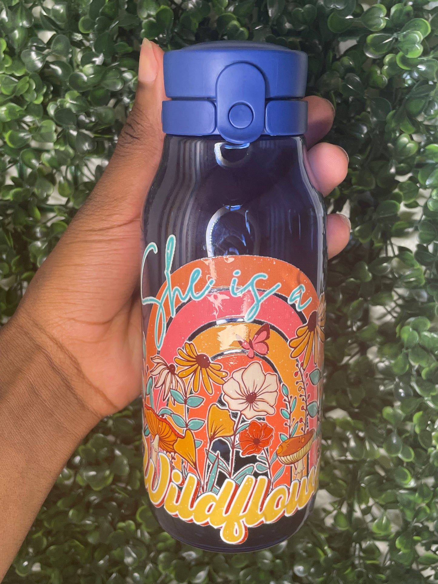 She a wildflower kids water bottle