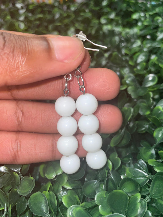 White snow earrings