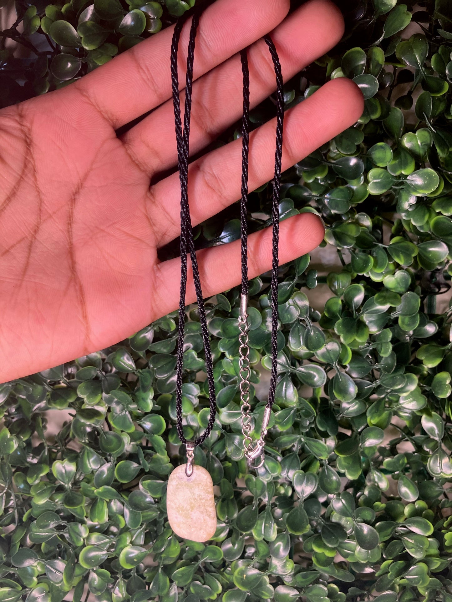 Tan rock necklace