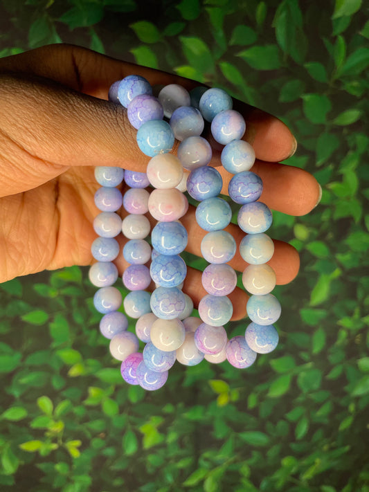 Cotton candy baby beaded bracelets