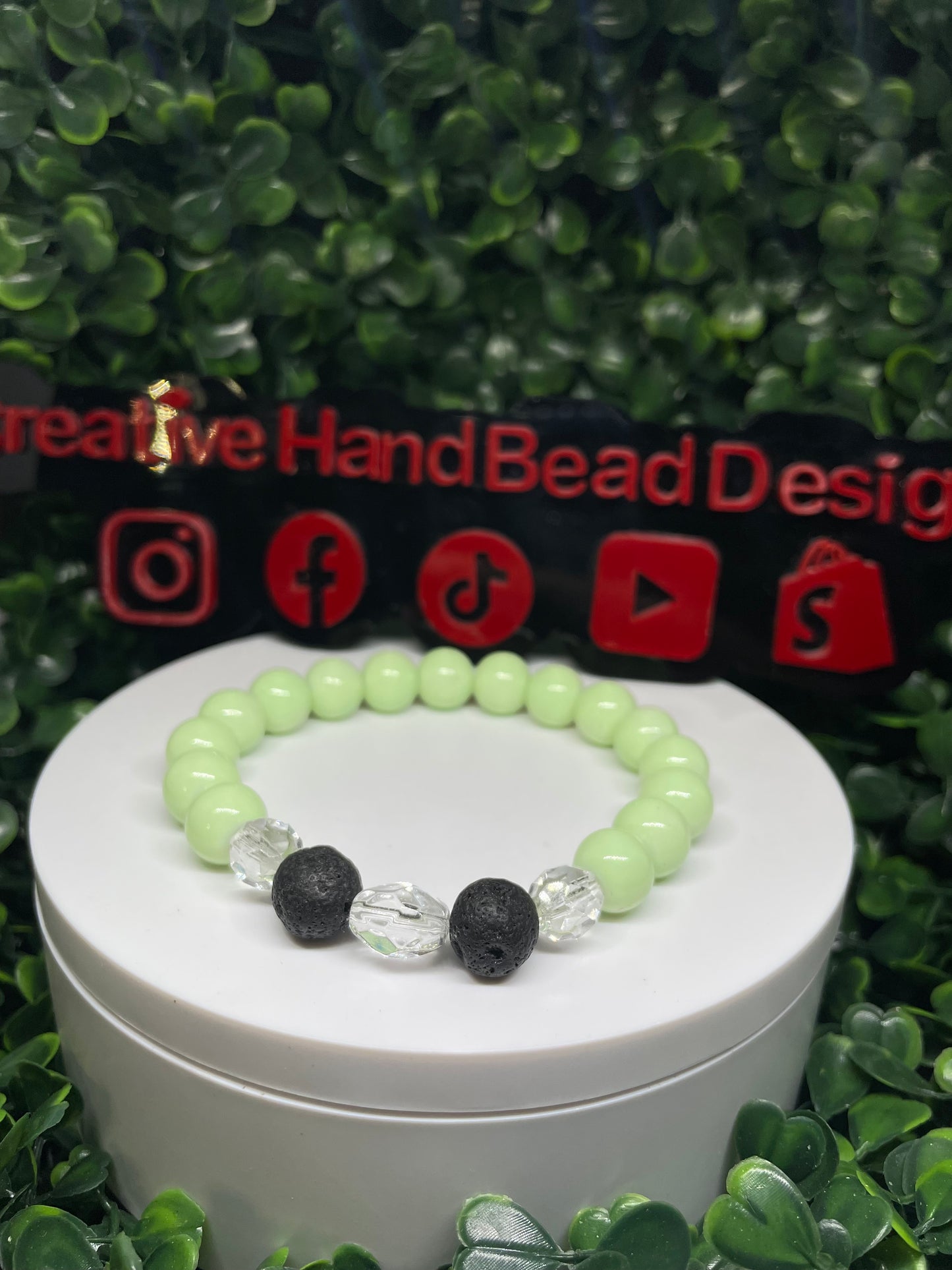 Men green bracelet