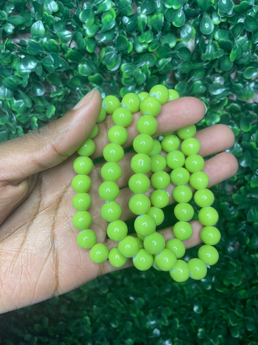 Green beaded bracelets