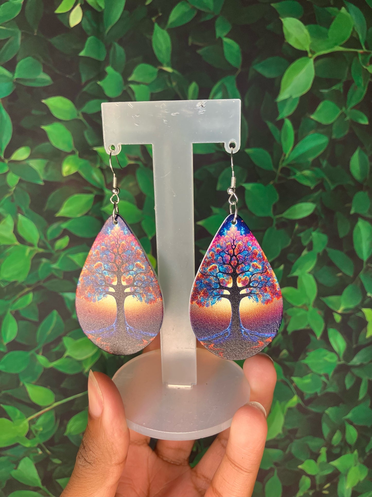 Night tree earring