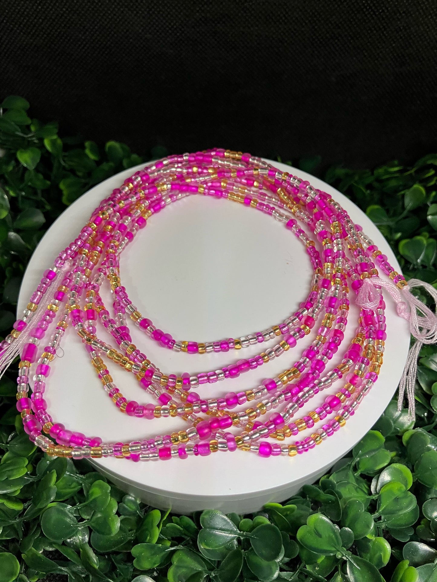 Pink diva waistbeads