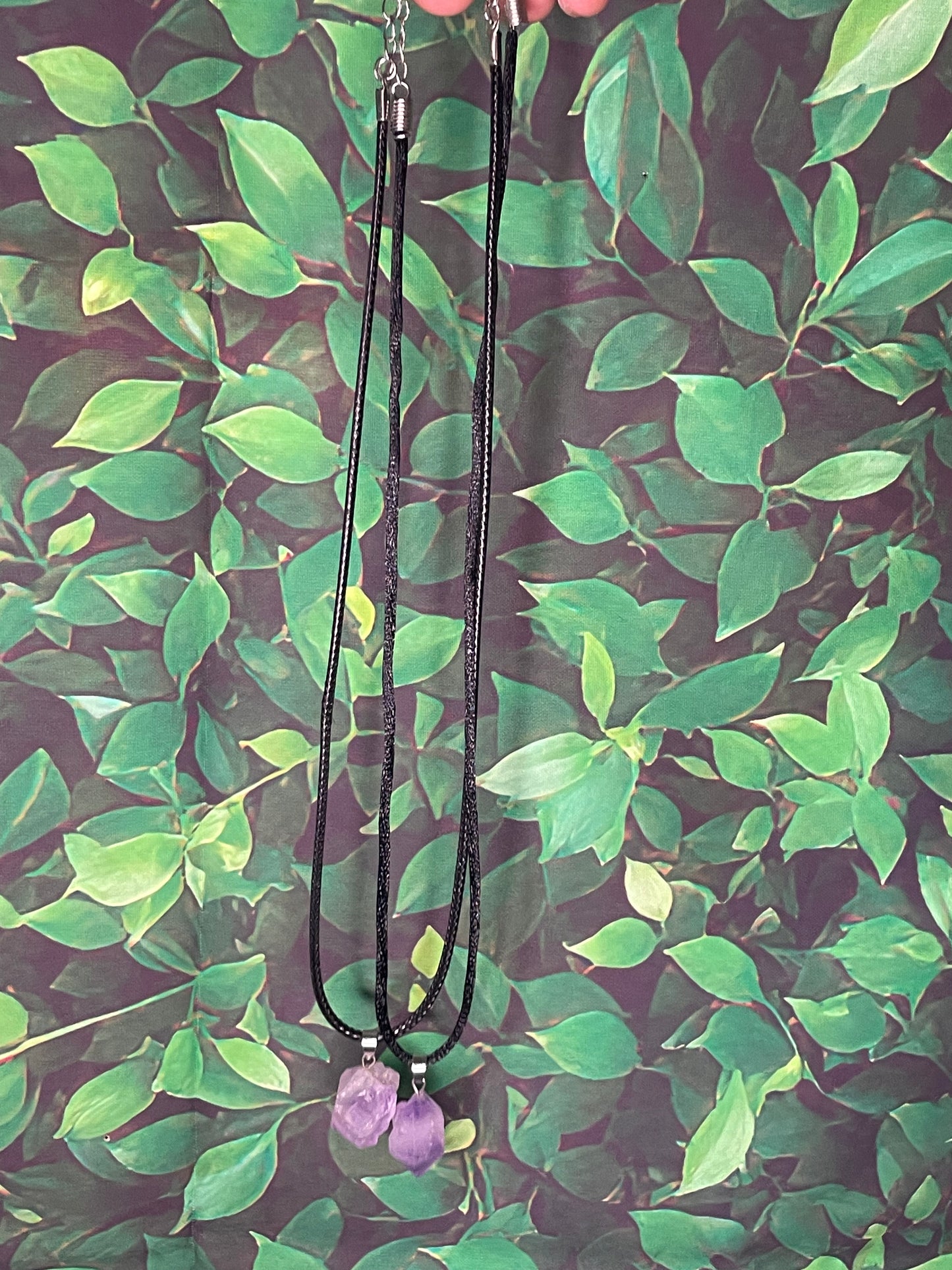 Purple stone necklaces