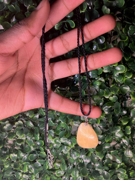 Orange fire rock necklace