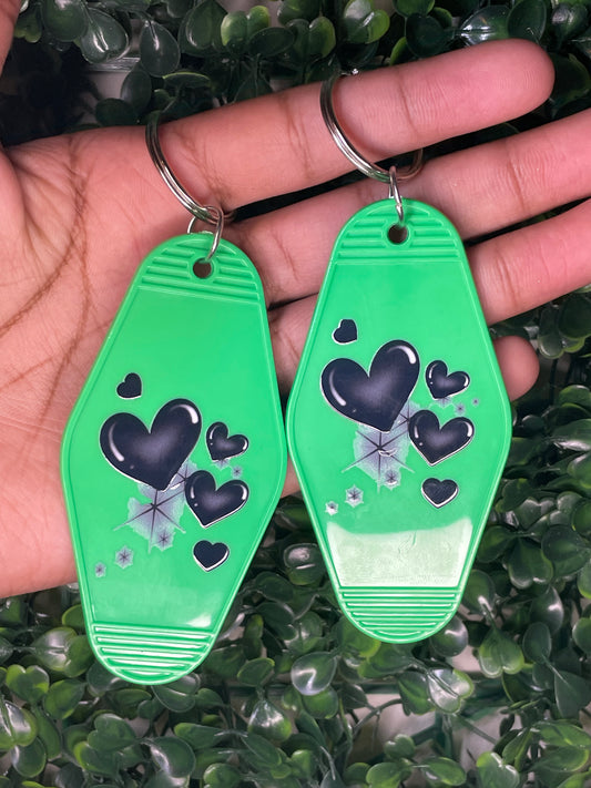 Black hearts keychains